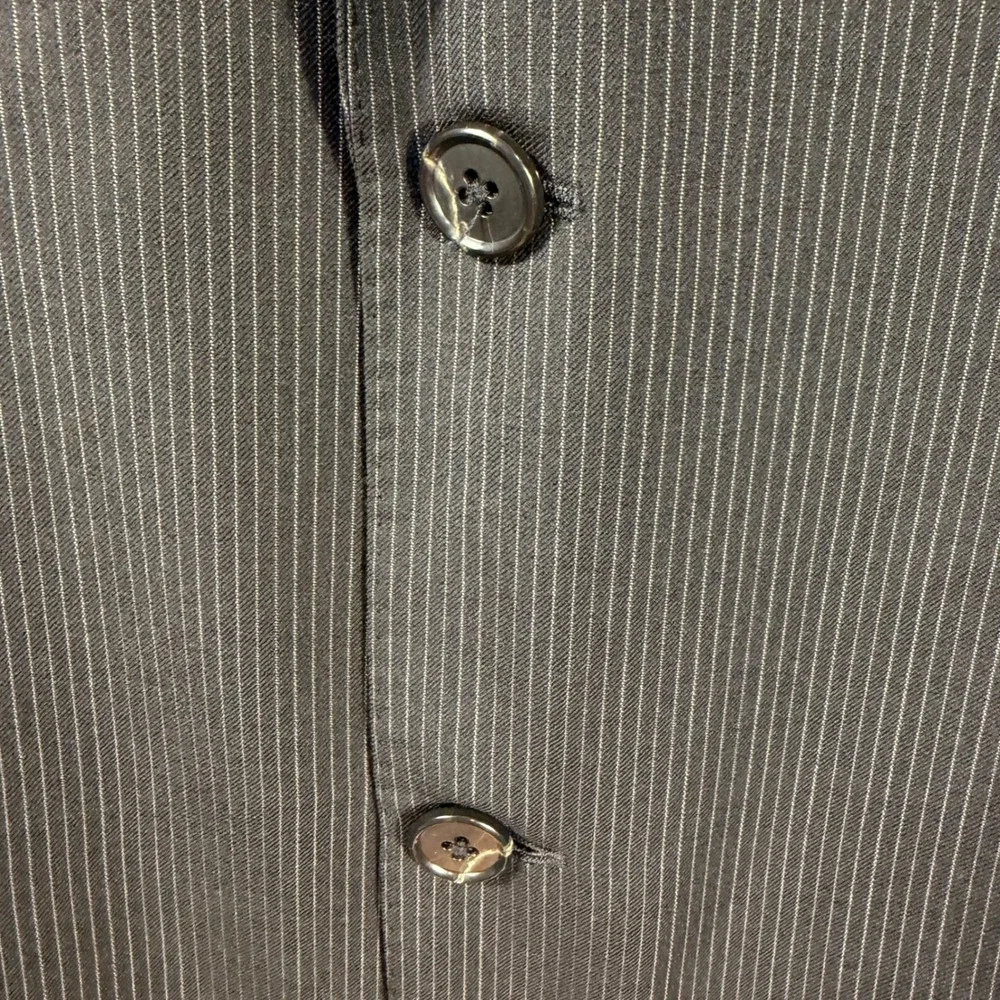 Tiglio‎ Luxe Blazer 42L Super 150s Wool Italy Black  Pinstripe Mens Sport Jacket